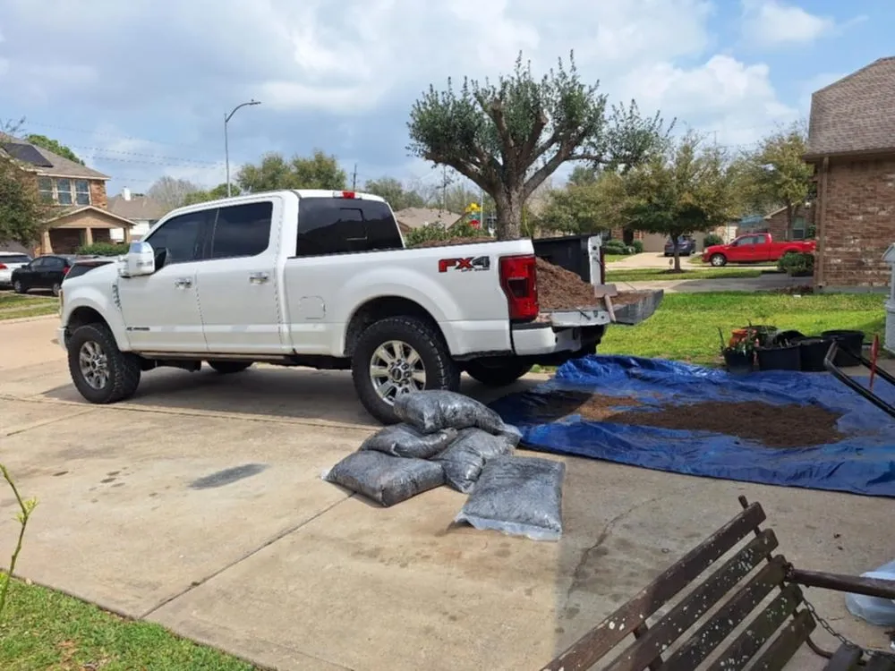 Professional garden landscaping for homes in Katy, TX by Lone Star Lawn Supply
