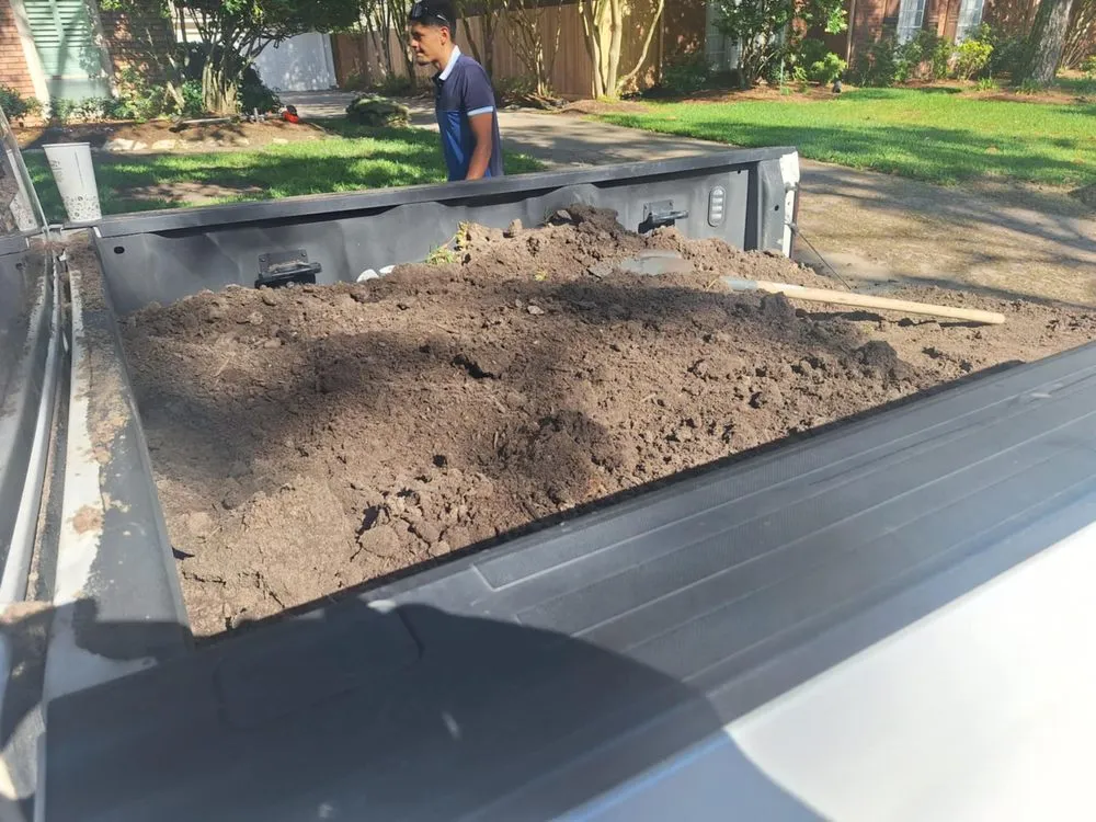 Local landscape installation with custom design in Katy, TX by Lone Star Lawn Supply