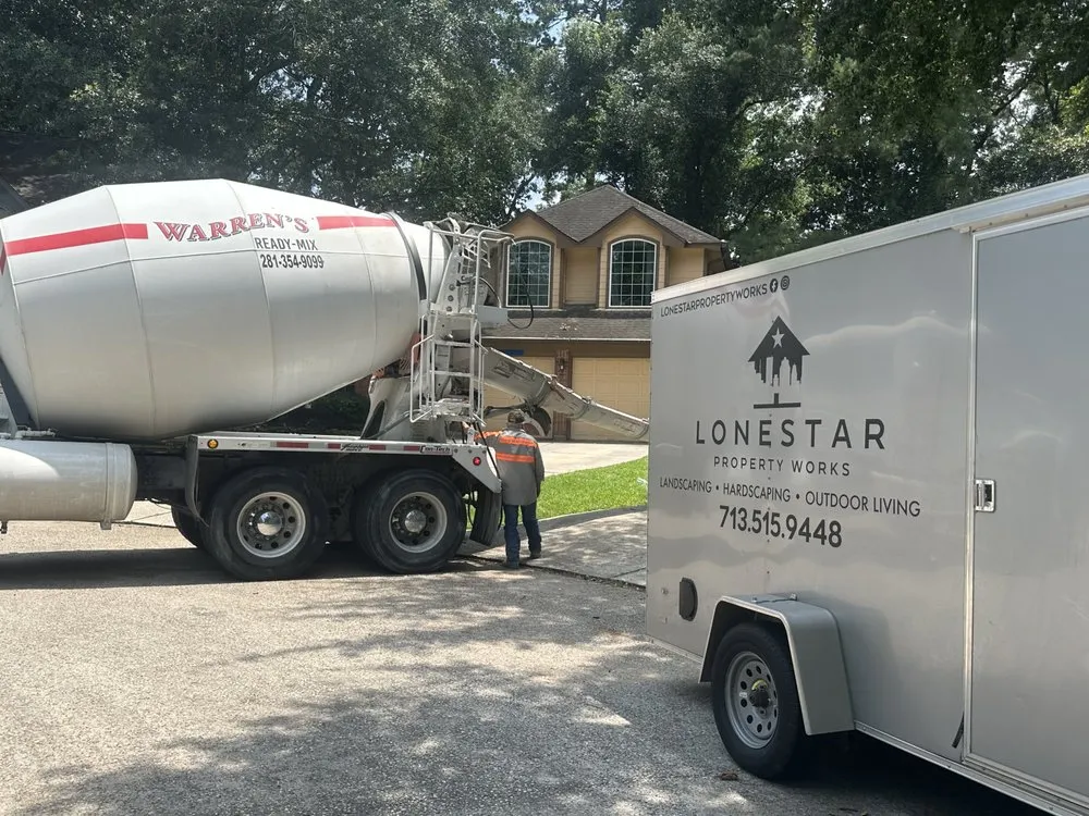 Custom landscape installation in Houston, TX by Lone Star Property Works