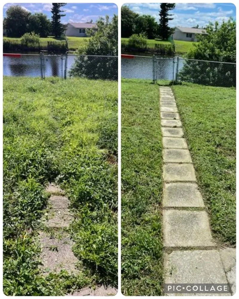 Local yard cleanup service with custom design in Pt Charlotte, FL by Lonesky Landscaping