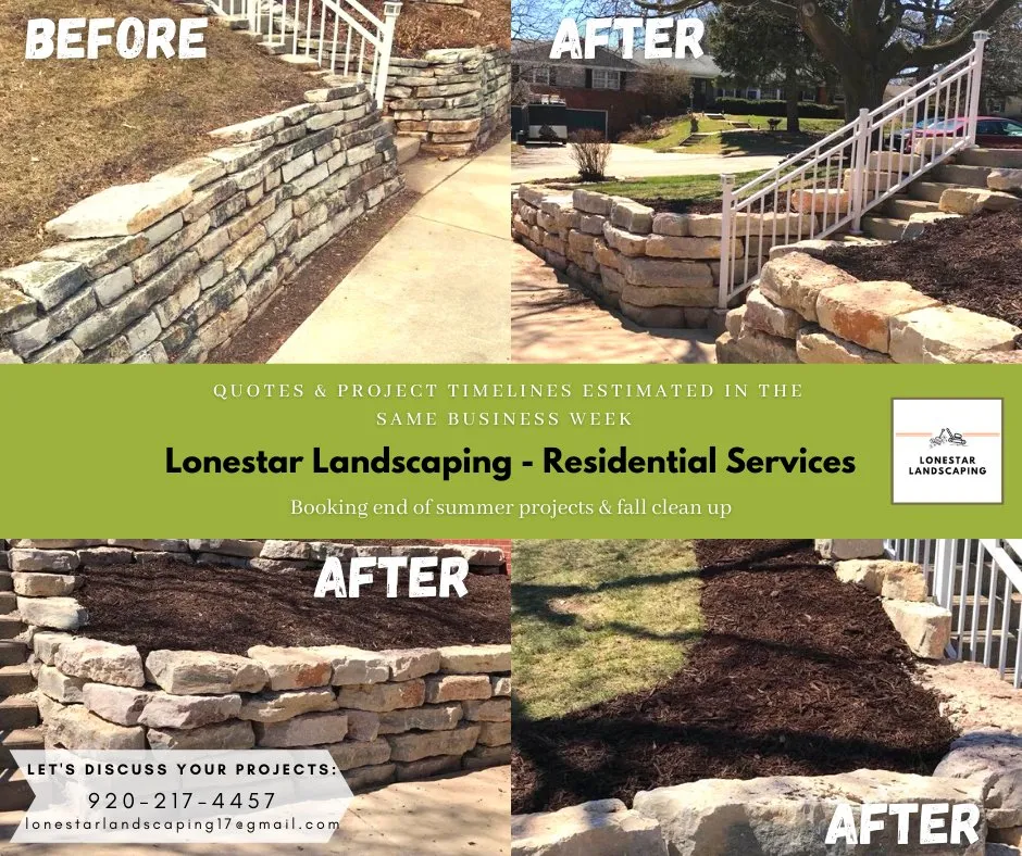 Custom yard maintenance in Green Bay, WI - Lonestar Landscaping