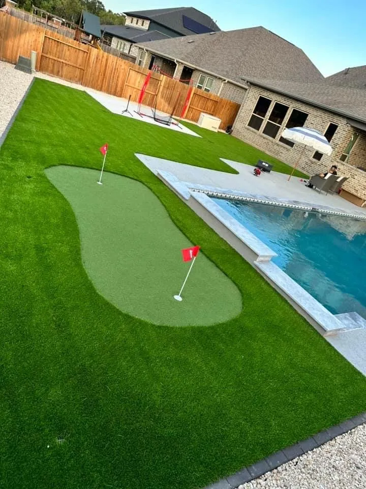 Affordable lawn mowing service with custom design in Missouri City, TX by Longhorn Hardscape & Construction
