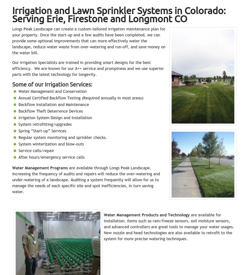 Reliable outdoor landscaping in Longmont, CO - Long's Peak Landscape