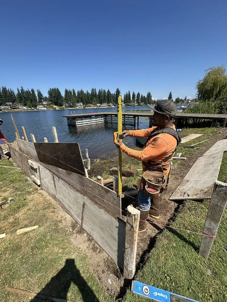 Custom landscaping services with custom design across Lake Stevens, WA - Lopez Concrete