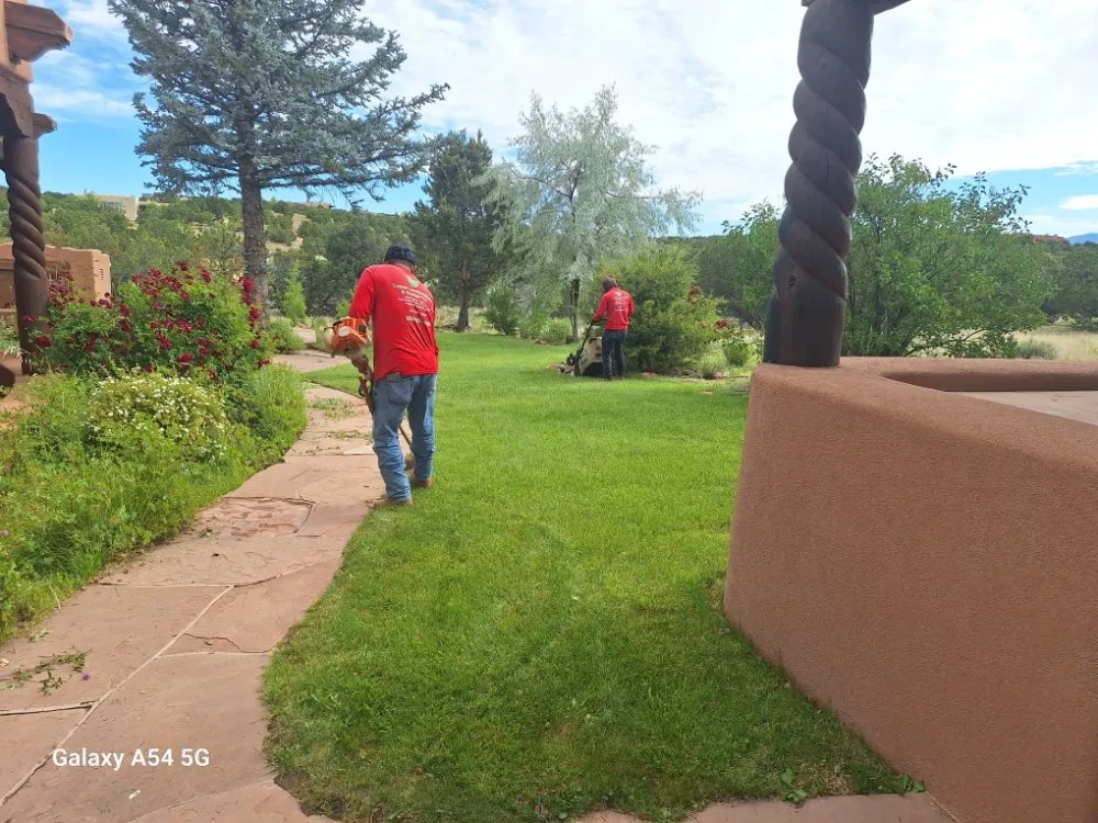 Professional landscape installation for homes in Santa Fe, NM by Lopez Landscaping & Design