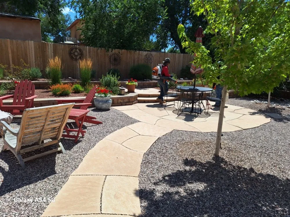 Custom landscape installation in Santa Fe, NM - Lopez Landscaping & Design