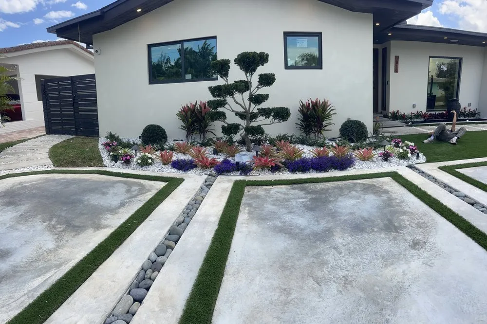 Trusted lawn mowing service with custom design in Hollywood, FL by Lopez Landscaping & Maintenance of Broward