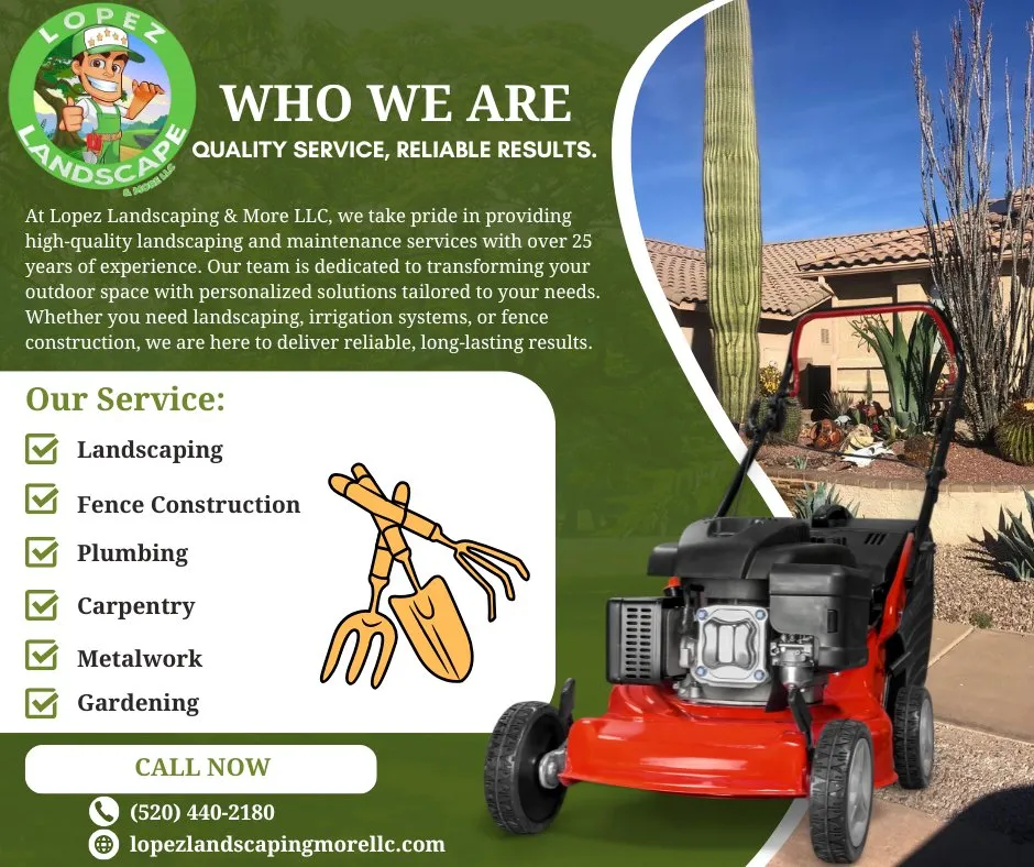 Custom garden landscaping in Sahuarita, AZ - Lopez Landscaping And More