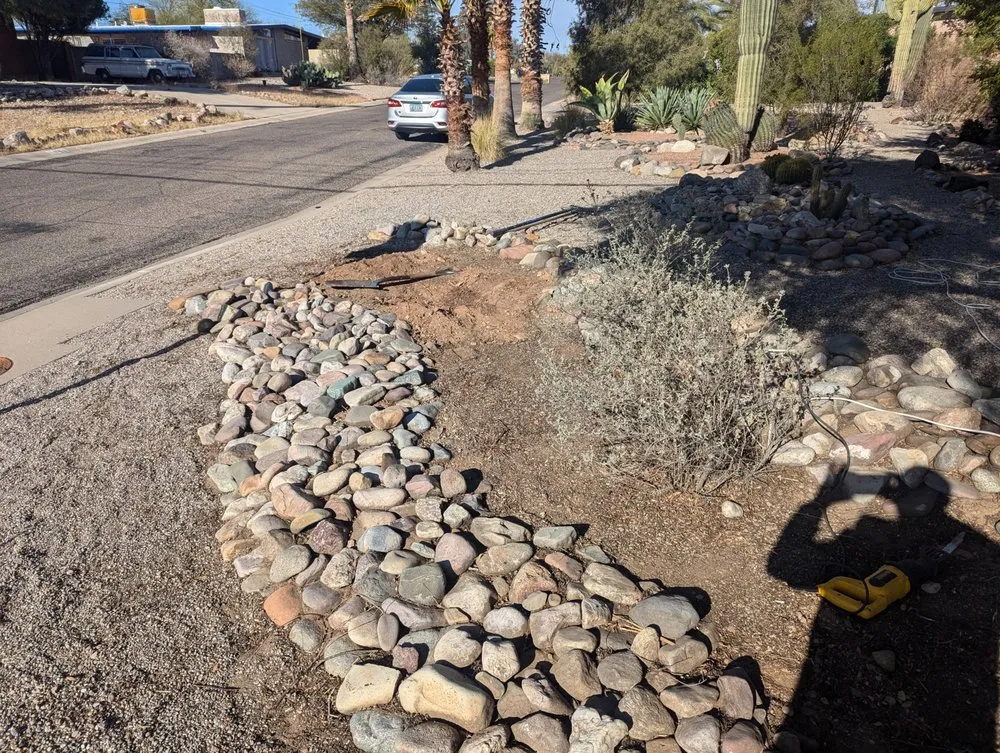 Professional landscape installation in Casas Adobes, AZ by Lopez Landscaping