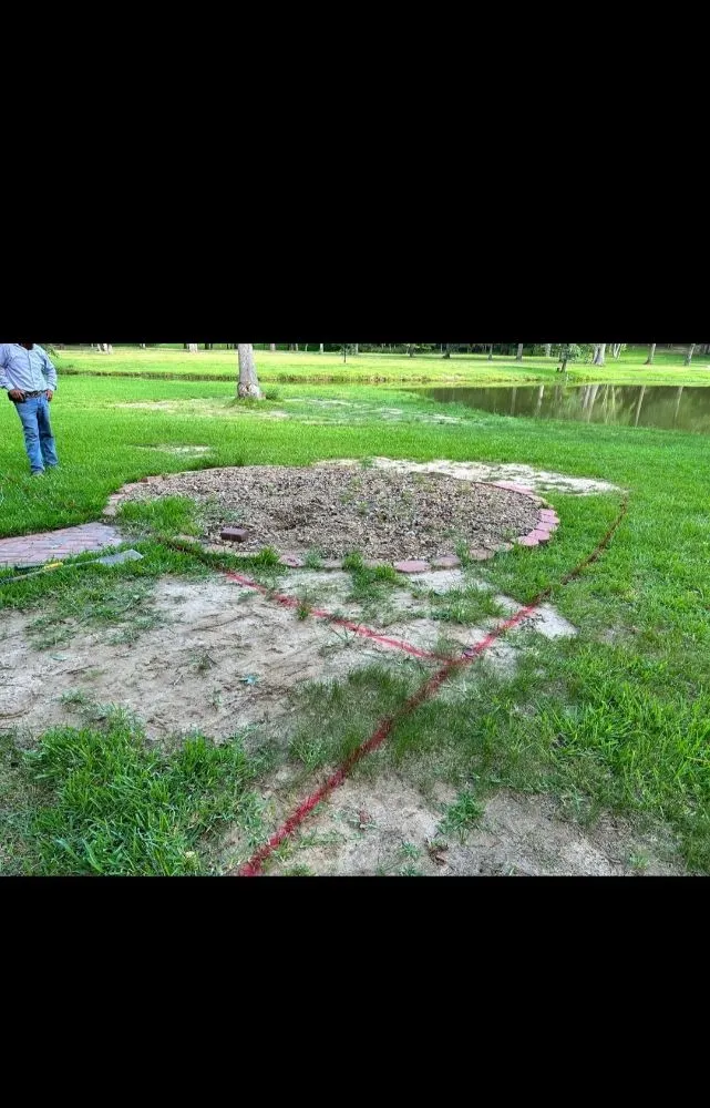 Affordable lawn mowing service with custom design in Huntsville, TX by Lopez Landscaping