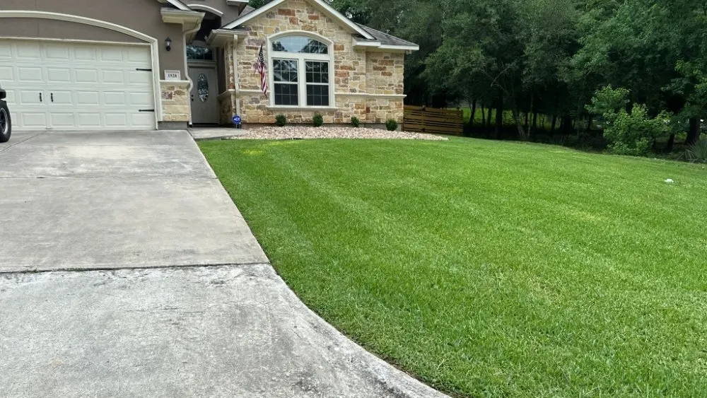 Custom landscape design for beautiful yards in Huntsville, TX by Lopez Landscaping