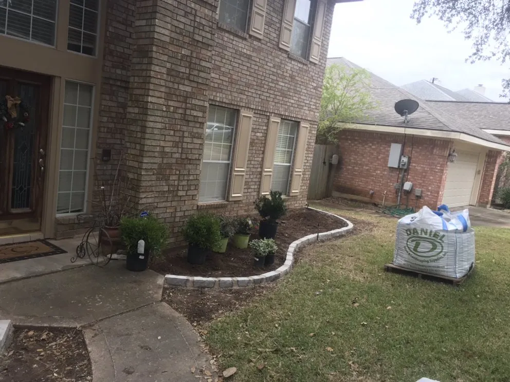 Custom landscaping services for beautiful yards in Buda, TX by Lopez Stone & Landscaping