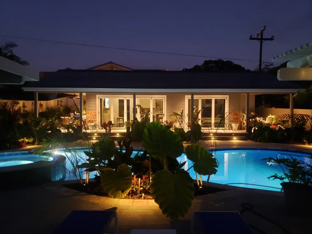 Local lawn mowing service with custom design in Vista, CA by Los Cabos Pools