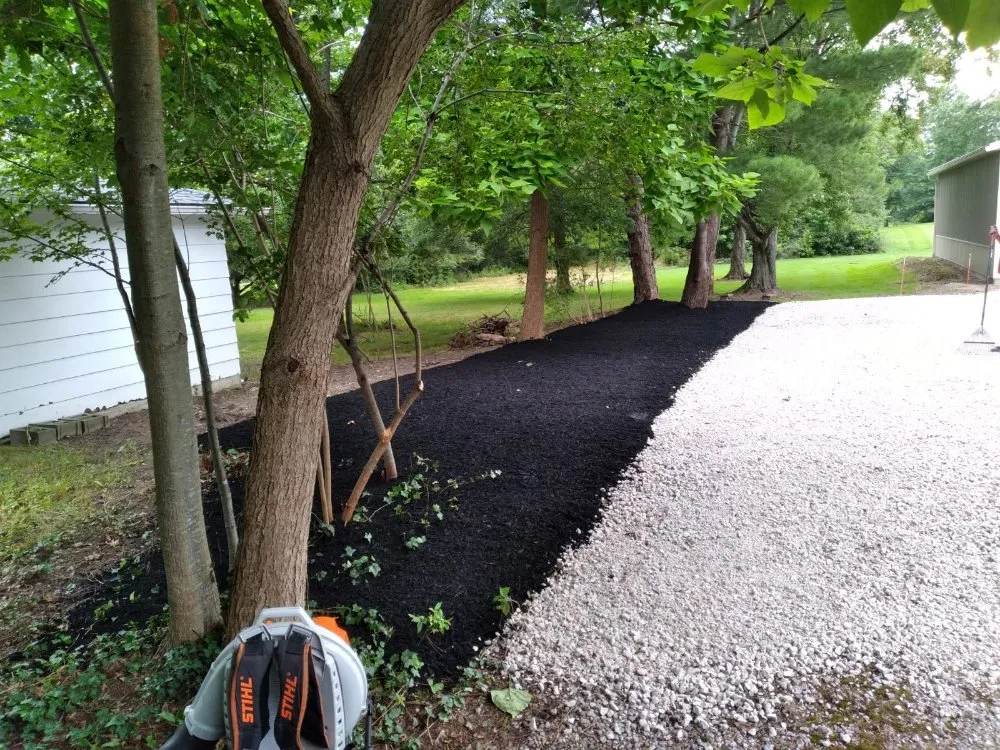 Custom landscape installation in Cleveland, OH by Los Primos Landscape