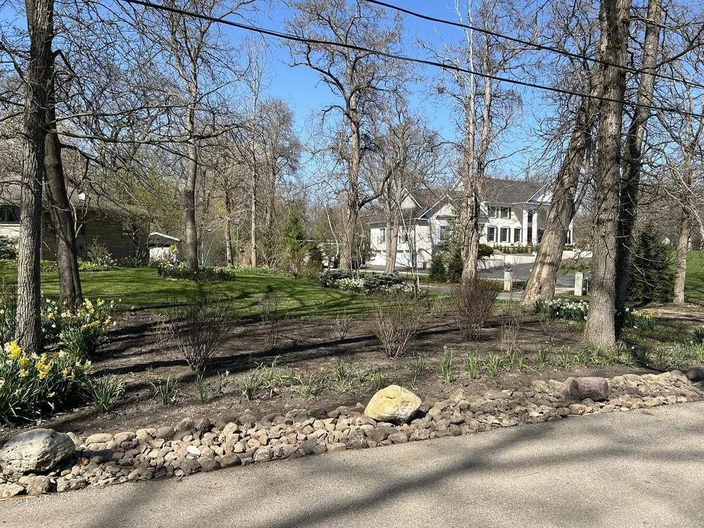 Custom landscape installation for residential properties in Arlington Heights, IL by Lotus Landscaping & Tree Service
