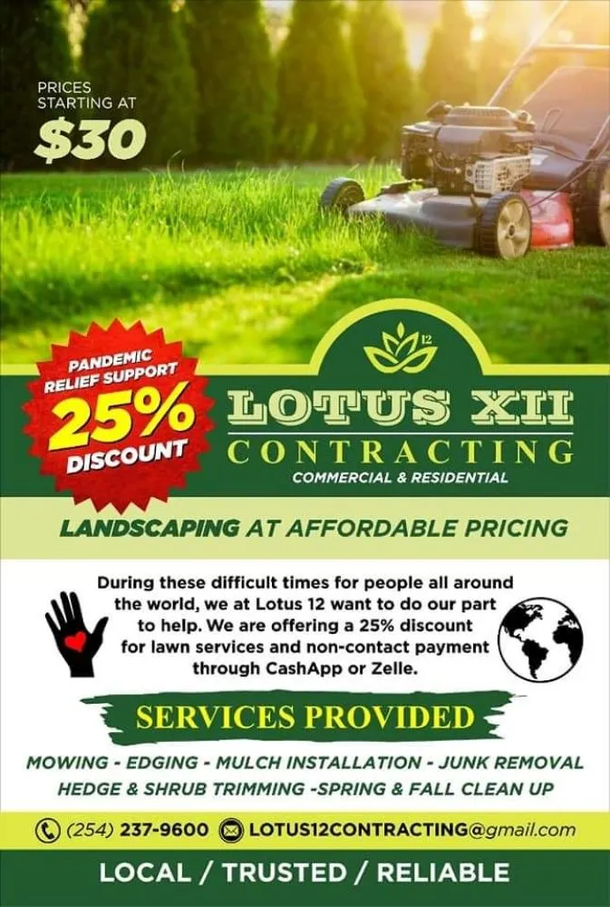 Local outdoor landscaping in Killeen, TX by Lotus12 Contracting