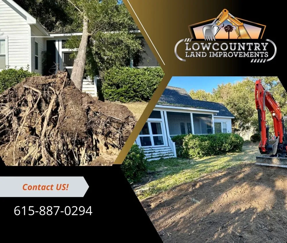 Custom landscape installation with custom design in Beaufort, SC by Lowcountry Land Improvements