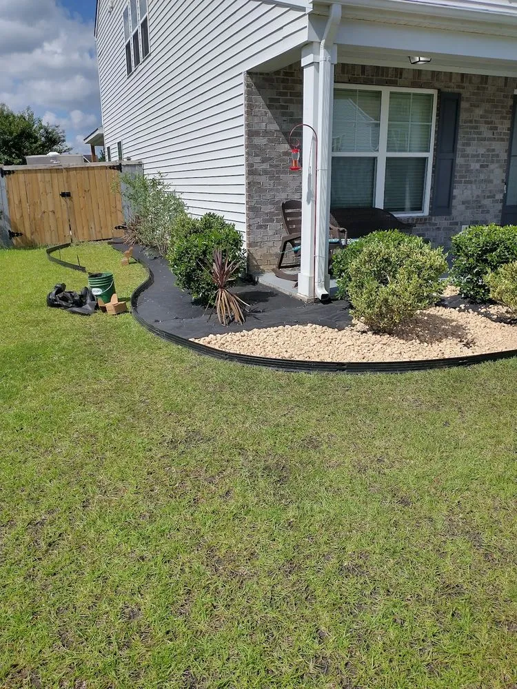 Trusted garden landscaping with custom design in North Charleston, SC by Lowcountry Lawn In Order