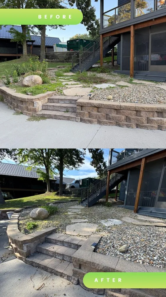 Top-rated garden landscaping for homes in West Des Moines, IA by L&S Outdoor Services