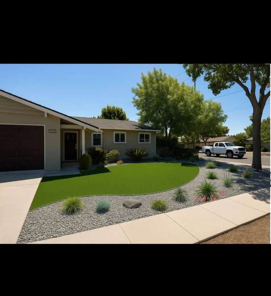Professional lawn mowing service for homes in Fresno, CA by Lu Morales Landscaping and Turf