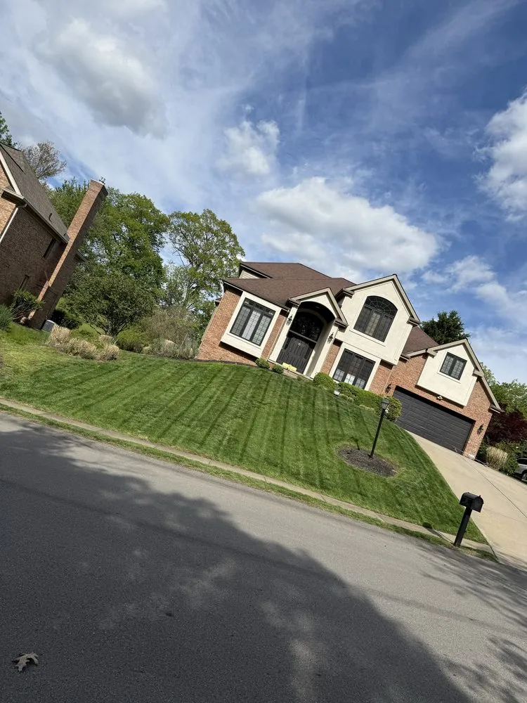 Custom lawn mowing service with custom design across Pittsburgh, PA - Luca V's