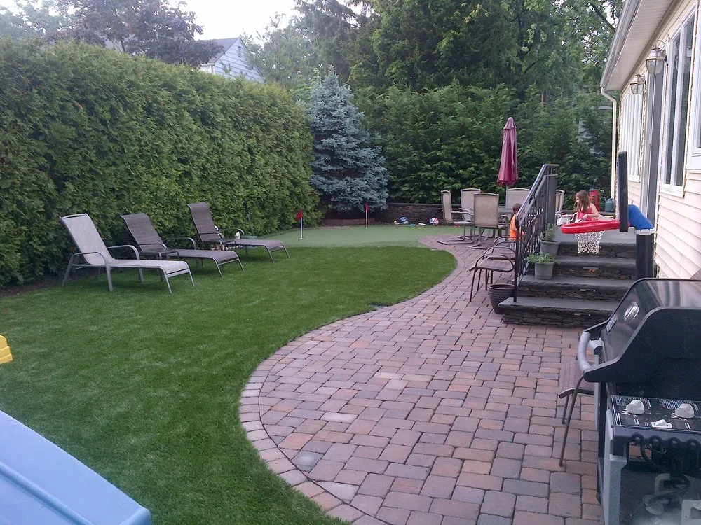 Expert landscape installation for homes in New Rochelle, NY by Lucente Landscaping