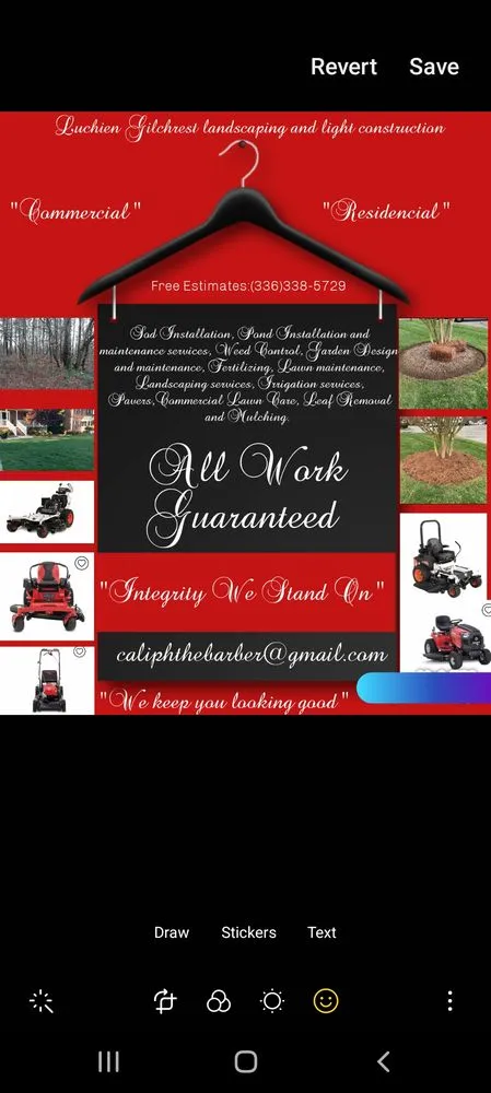 Trusted lawn mowing service with custom design in Greensboro, NC by Luchien Gilchrest landscaping and light