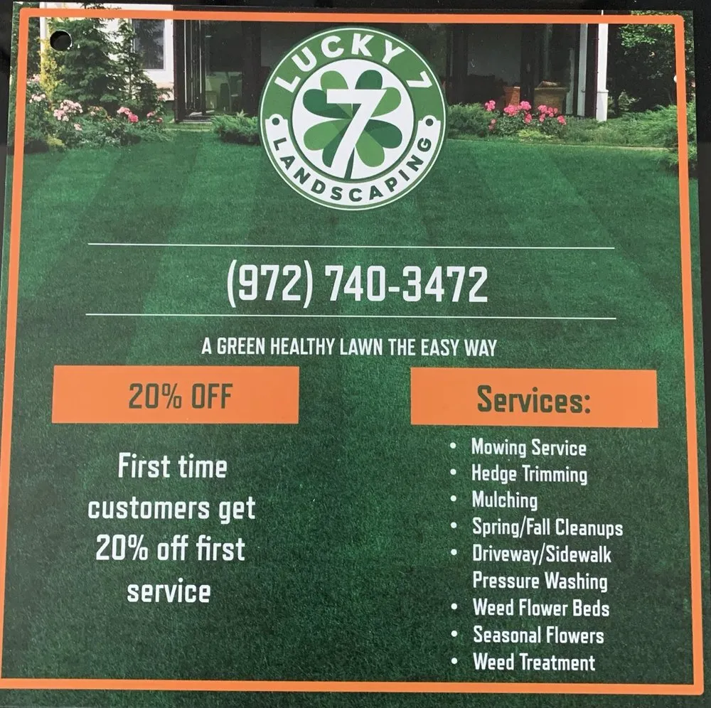 Professional landscape design in Carrollton, TX by Lucky 7 Landscaping