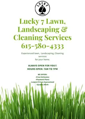 Lucky 7 Lawn, Landscaping & Cleaning Services Logo