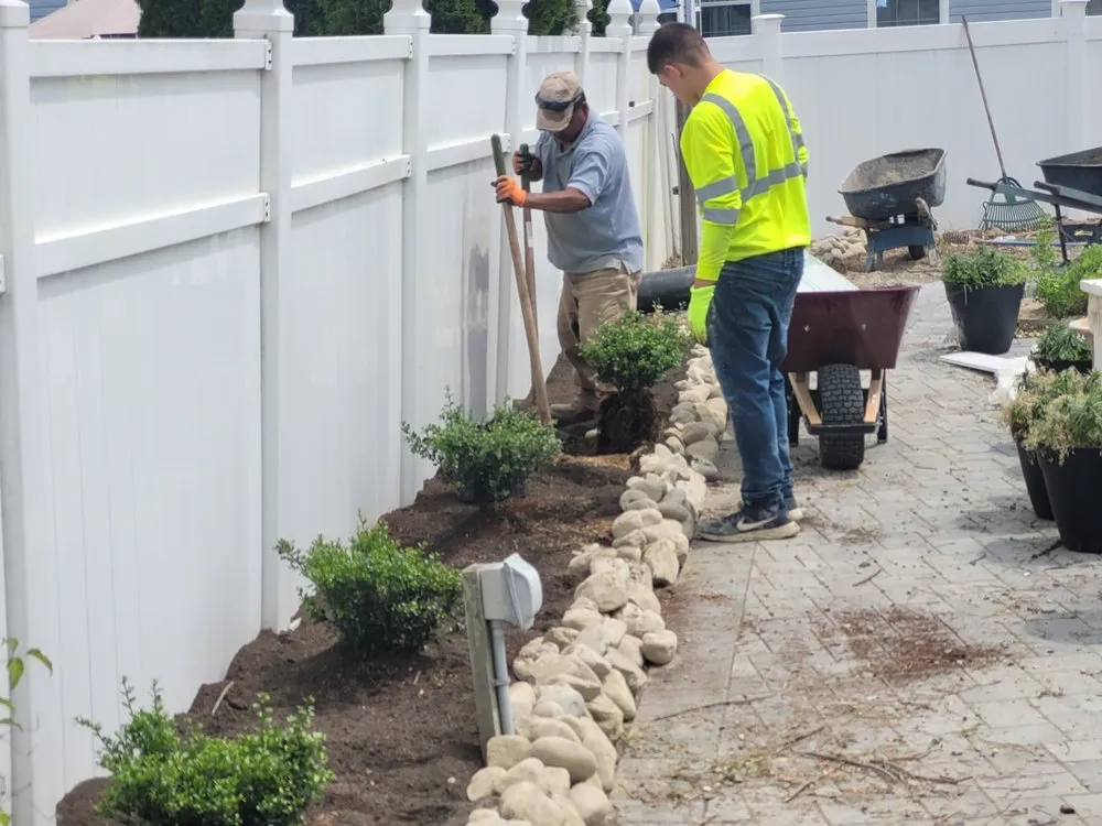 Local landscape installation in Jackson Township, NJ by Lucky Lawns