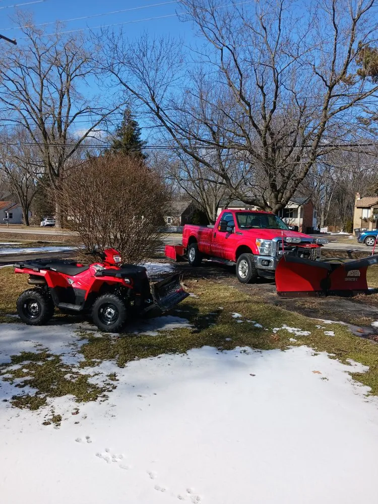 Professional landscape installation with custom design across Plymouth, MI - Lucky leprechaun lawn and snow