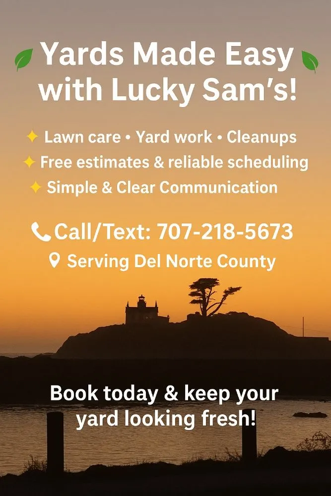 Expert lawn care service for year-round maintenance in Crescent City, CA by Lucky Sam's Lawn & Landscaping