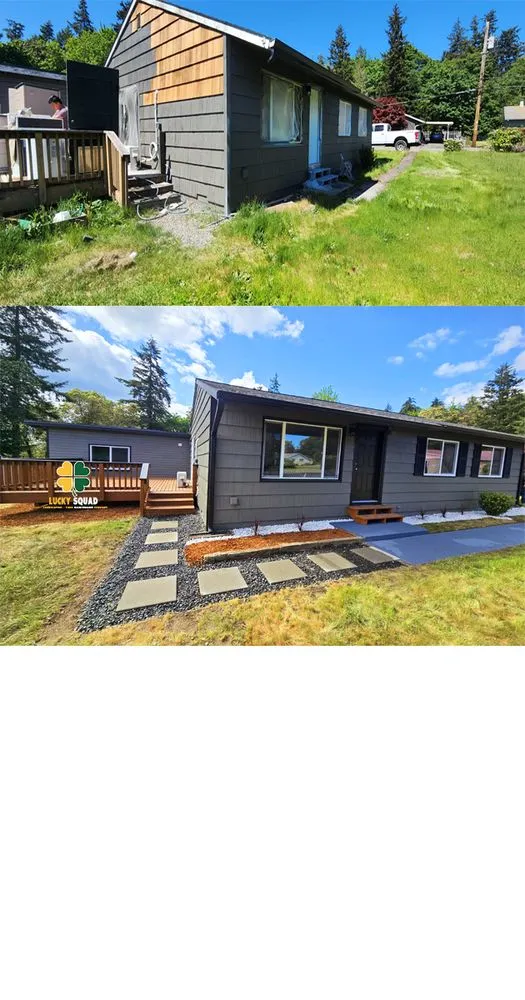 Custom landscape installation in Federal Way, WA - Lucky Squad