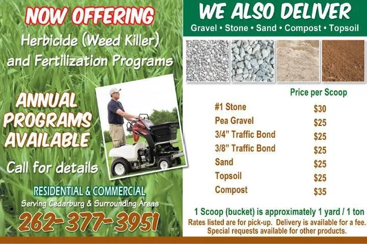 Custom landscape installation experts serving Cedarburg, WI - Lueder's Lawn Seeding & Trucking