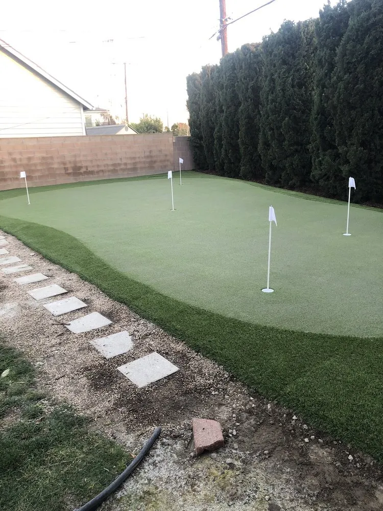 Trusted outdoor landscaping with custom design across Santa Ana, CA - Luis A Putting Green
