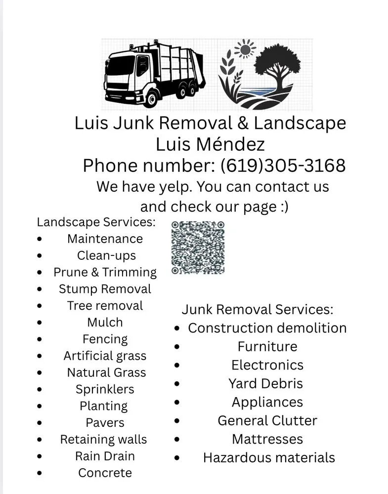 Local yard maintenance experts serving San Diego, CA - Luis Junk Removal and Landscape