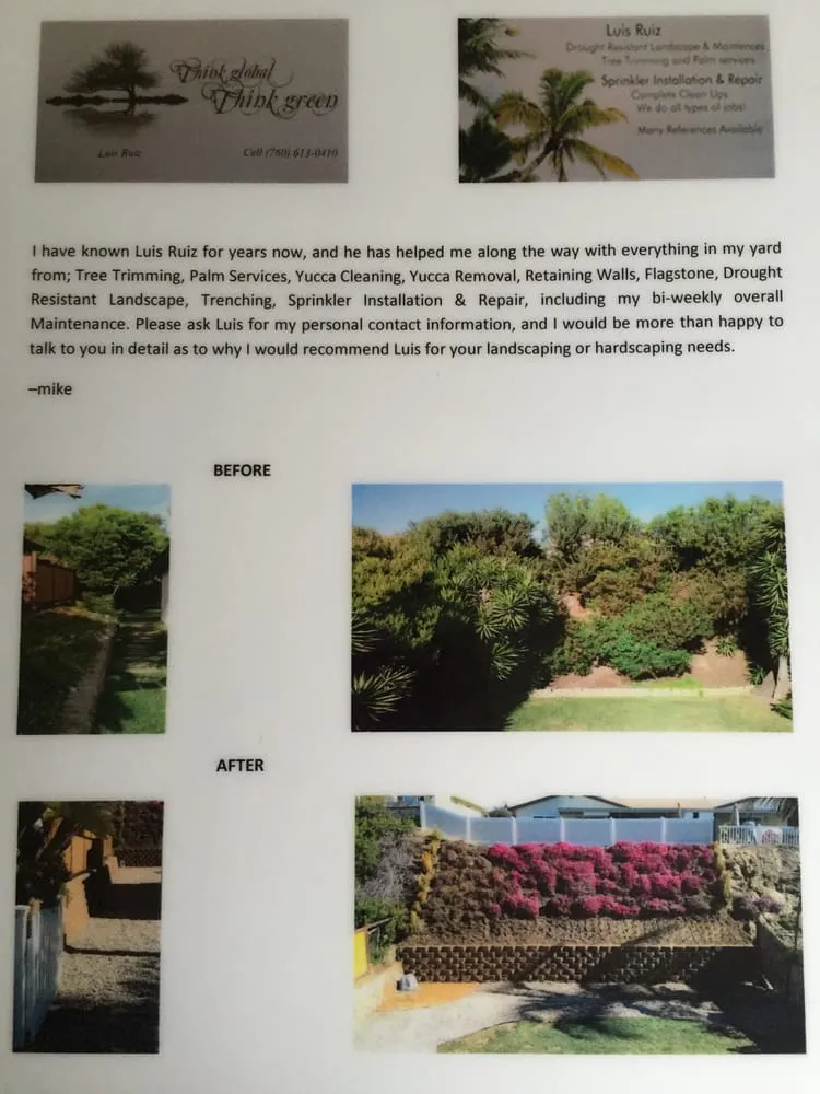 Expert landscape design for homes across Encinitas, CA - Luis Landscaping Services