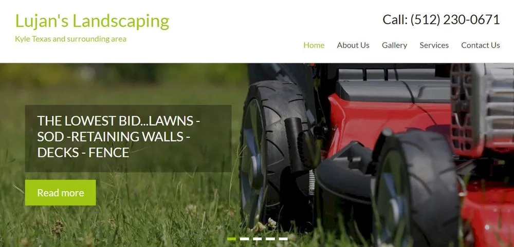 Custom landscape installation in Kyle, TX by Lujans Landscaping