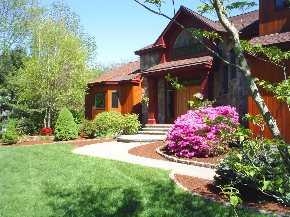 Custom garden landscaping in Andover, MA by Luken Landscaping