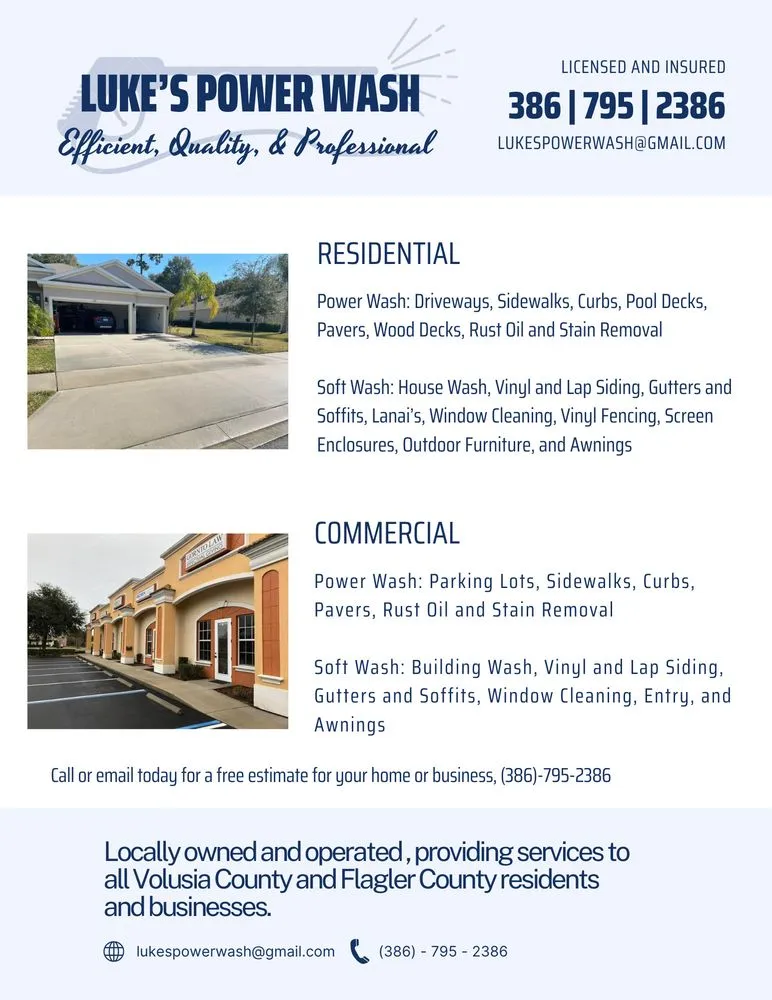 Professional yard maintenance in Ormond Beach, FL - Luke’s Power Wash