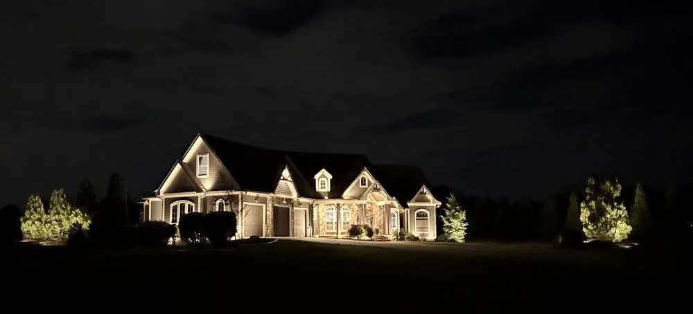 Custom garden landscaping for homes in Easley, SC by Luminosity Outdoor Lighting