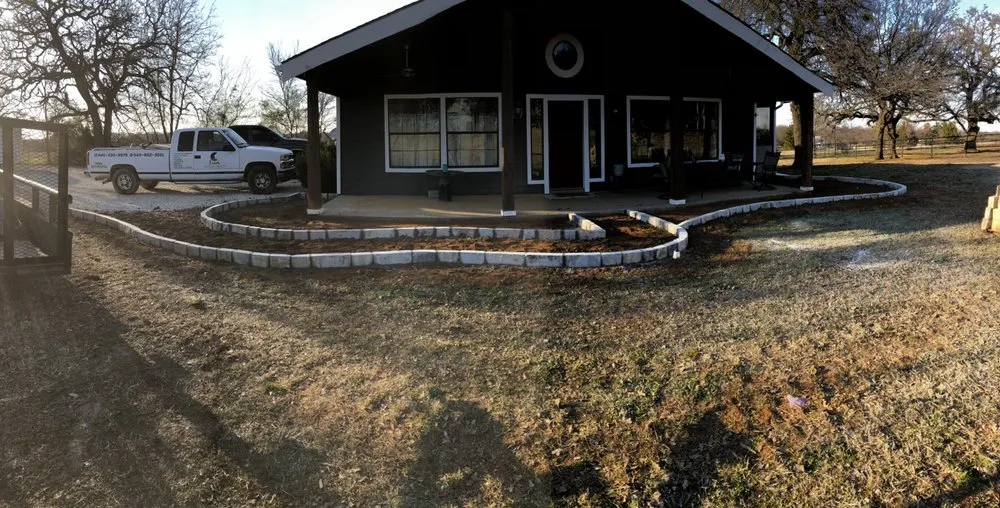 Local landscape installation in Valley View, TX by Lunas Landscape and Construction