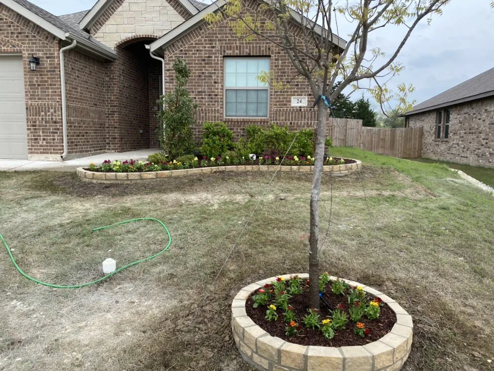 Custom outdoor landscaping near you in Valley View, TX by Lunas Landscape and Construction