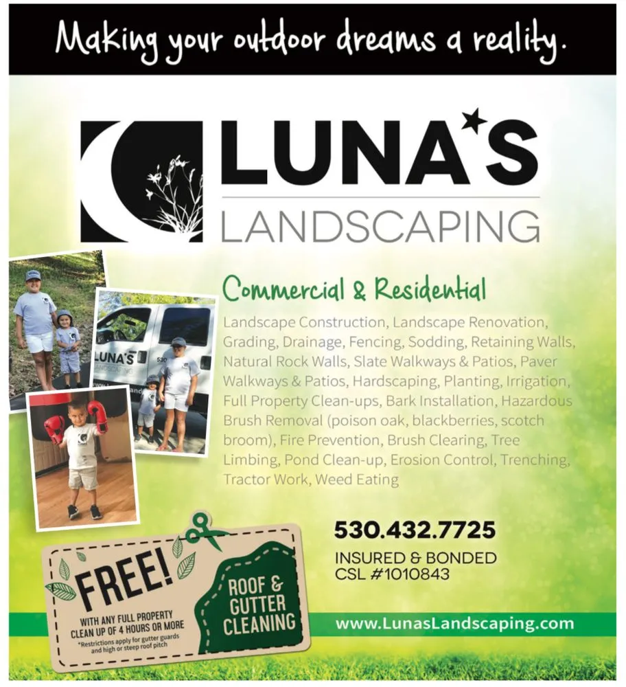 Top-rated garden landscaping for beautiful yards across Penn Valley, CA - Luna's Landscaping