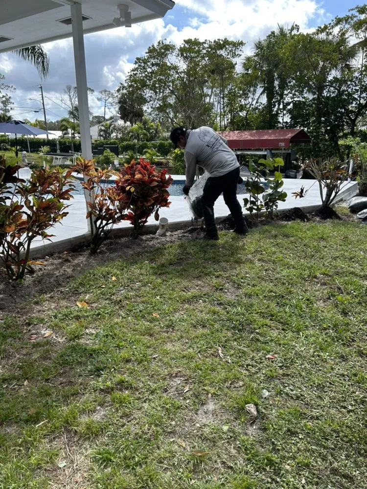 Top-rated yard cleanup service for homes in Jupiter, FL by Lundberg's Landscape & Design