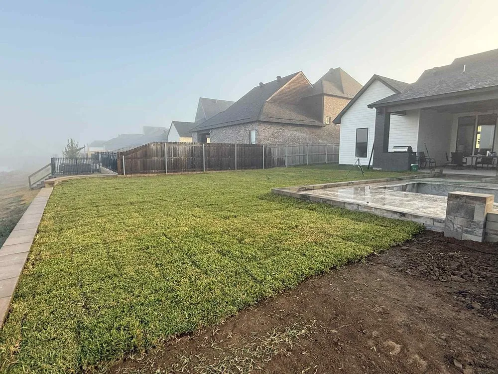 Custom landscape design in Pierre Part, LA by Lush Lawn Logistics