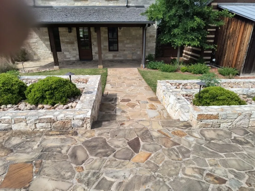 Local outdoor landscaping with custom design in Fredericksburg, TX by Lux Family Lawn Care And General Maintenance