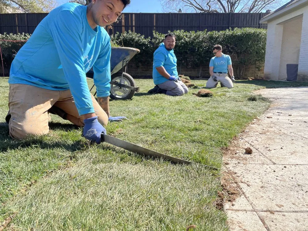 Affordable landscape installation with custom design across Frisco, TX - Lux Texas Sprinkler Repair