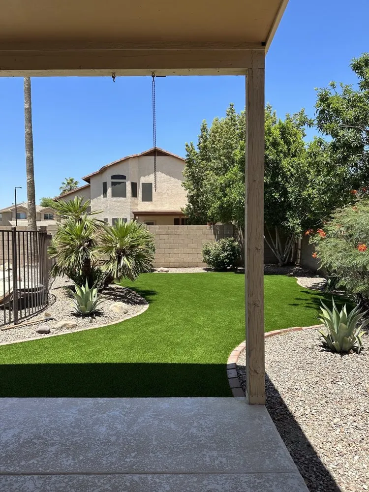 Trusted landscape installation for beautiful yards in Gilbert, AZ by Luxe Lawns