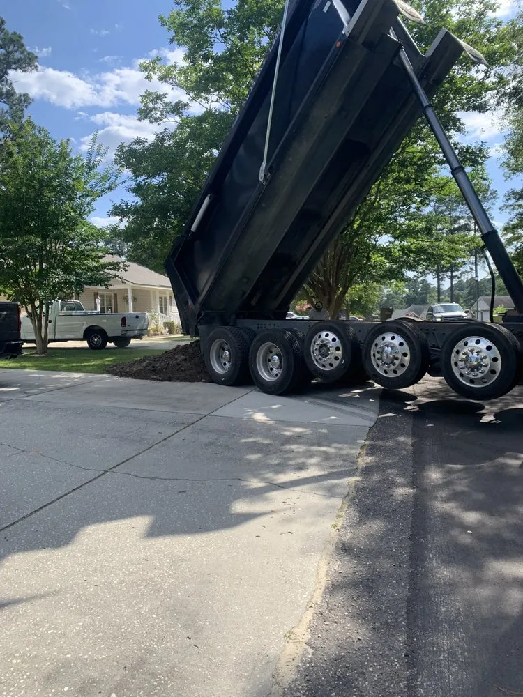 Custom landscape installation in Red Springs, NC by LuxeHaven Landscape